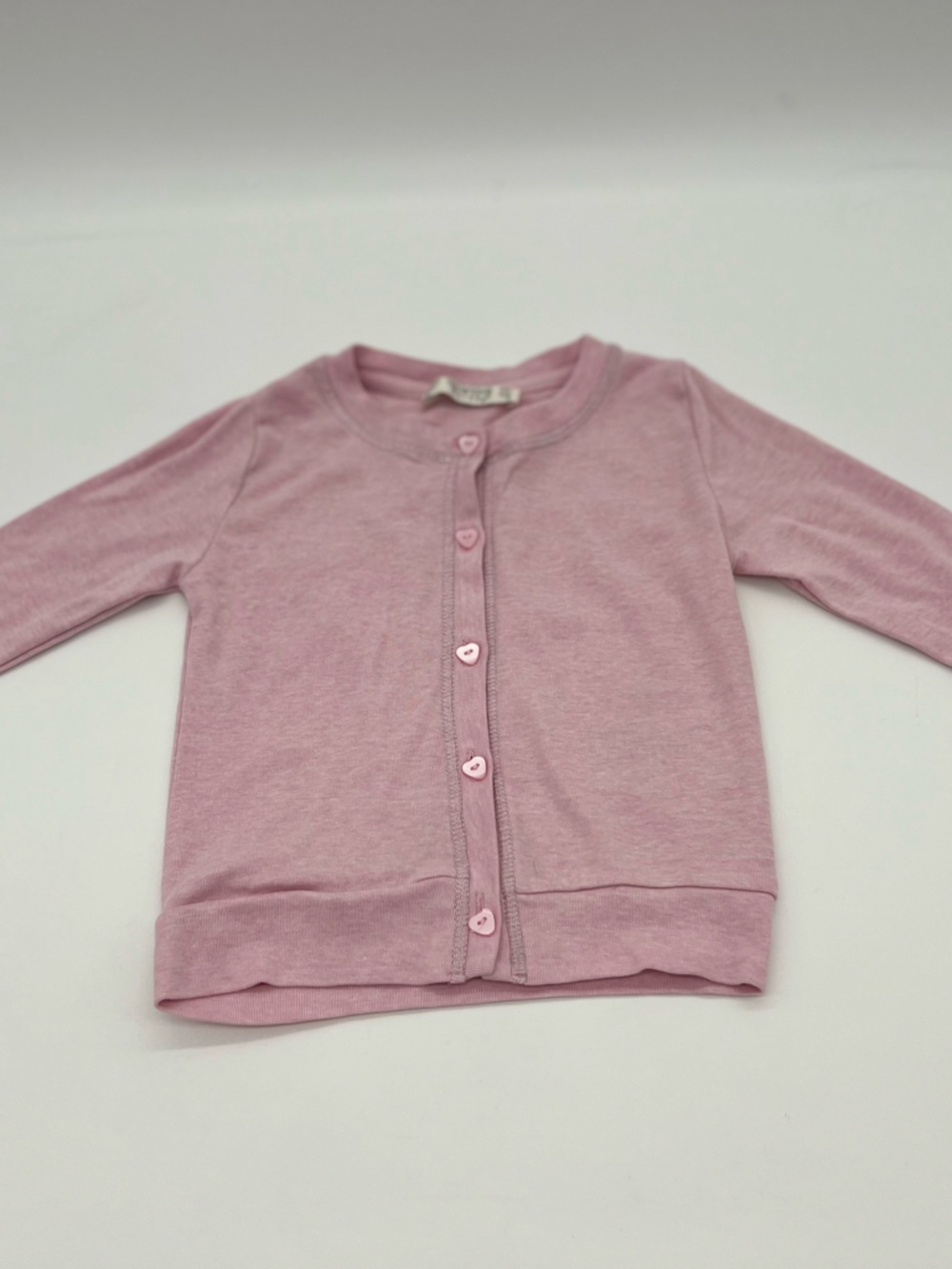 Terranova Kids Girls Lilac Purple Cardigan Heart Buttons 3 Years Old 3T